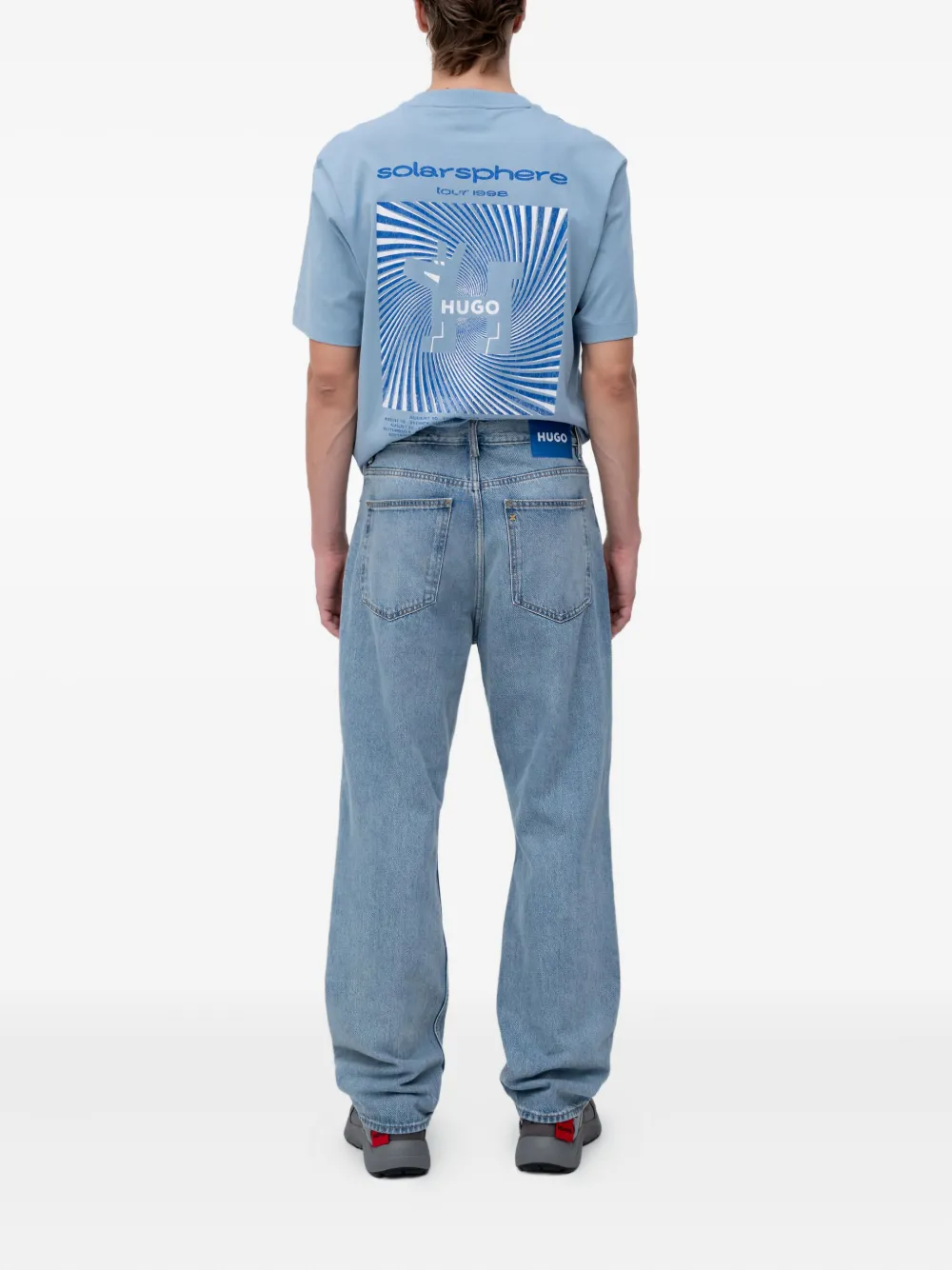 HUGO Jeans met verwassen-effect - Blauw