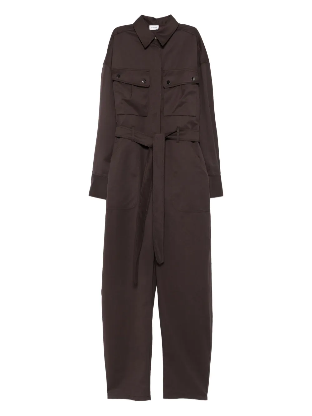 THE ANDAMANE Vania jumpsuit met ceintuur Bruin
