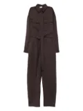 THE ANDAMANE Vania cargo belted jumpsuit - Brown
