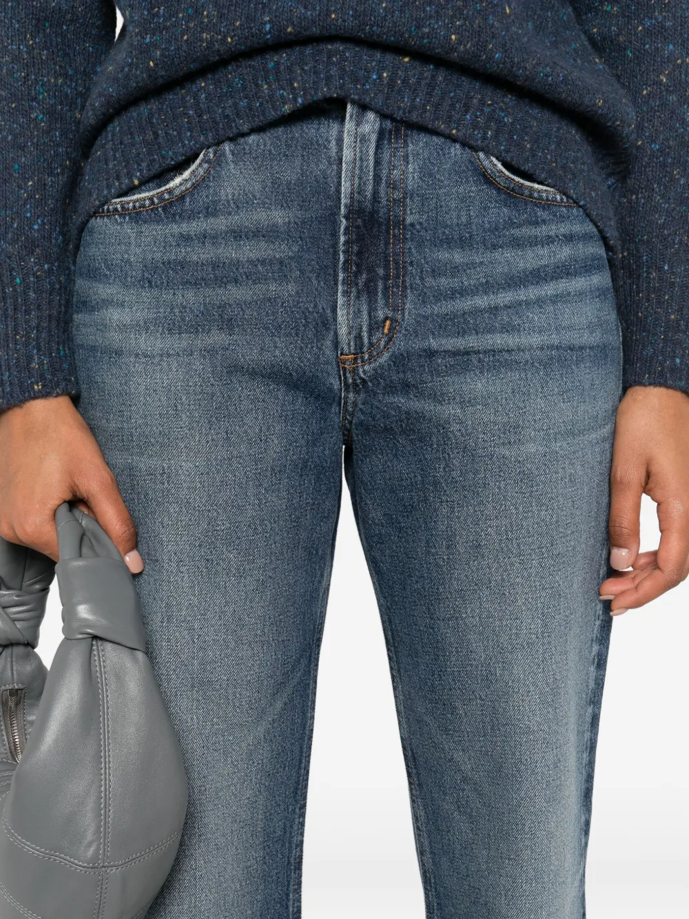 Agolde Flared Regenerative-cotton Jeans In Blue