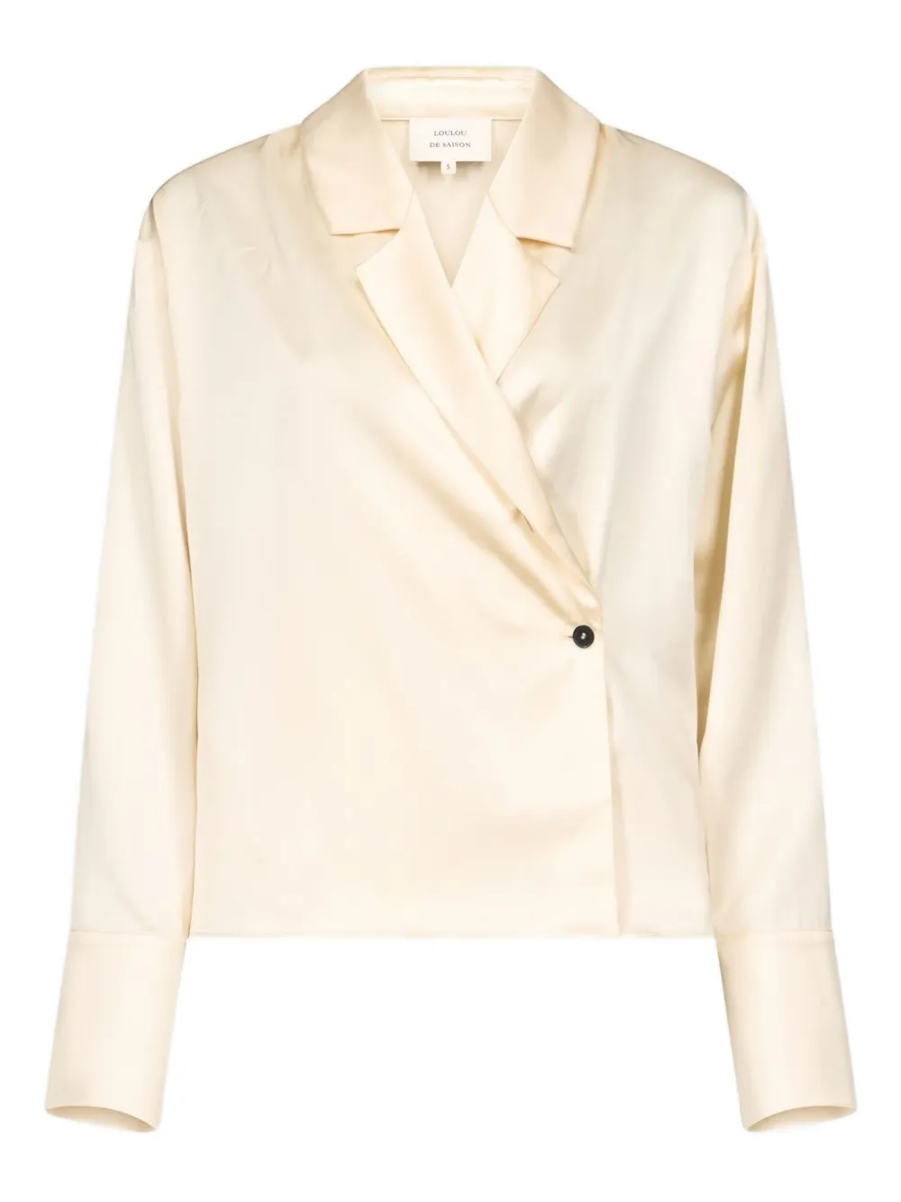 Loulou De Saison Wrap Blouse In Neutral