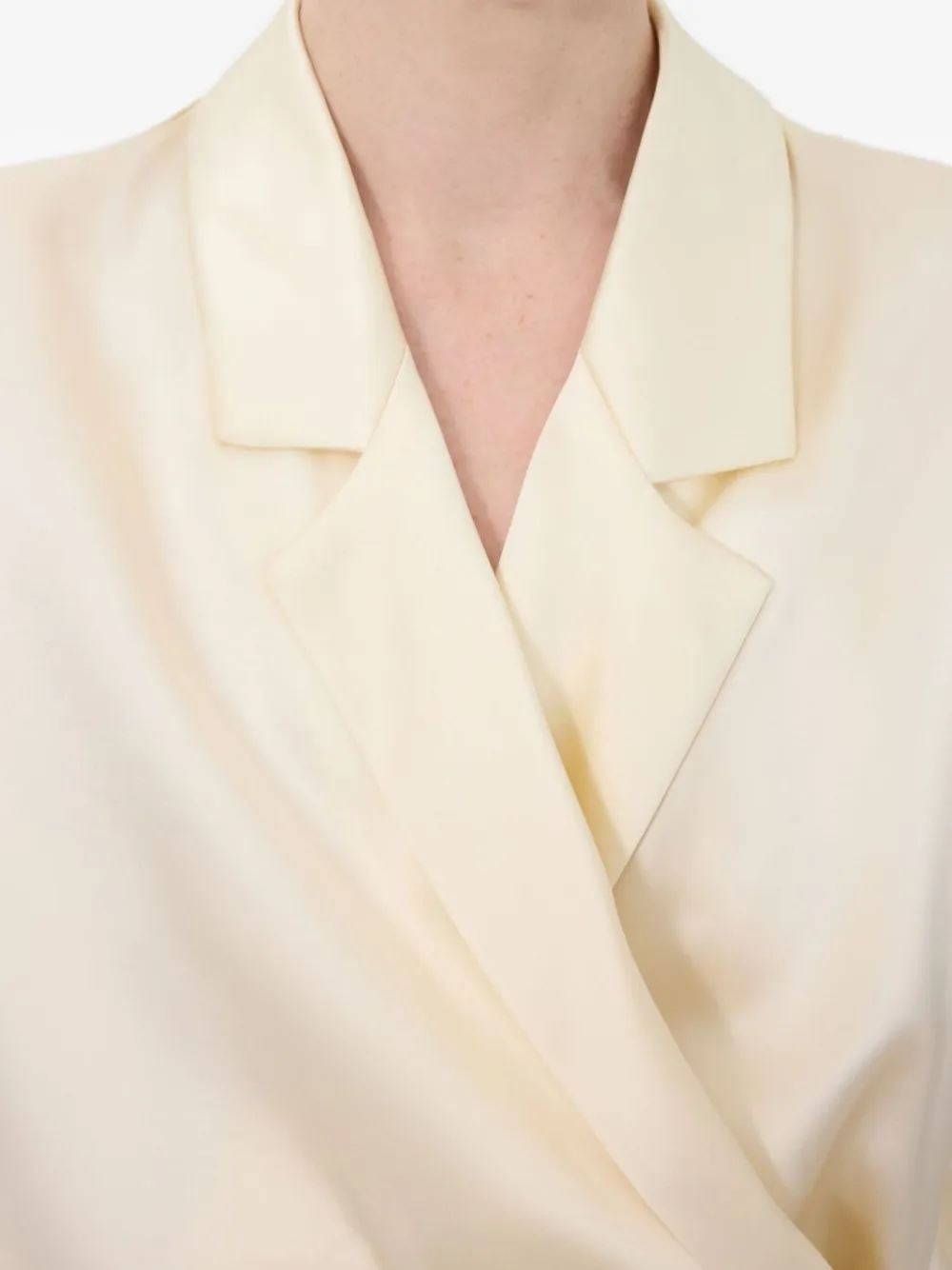 Loulou De Saison Wrap Blouse In Neutral