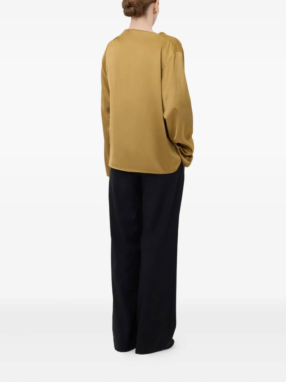 LouLou de Saison draped blouse Geel