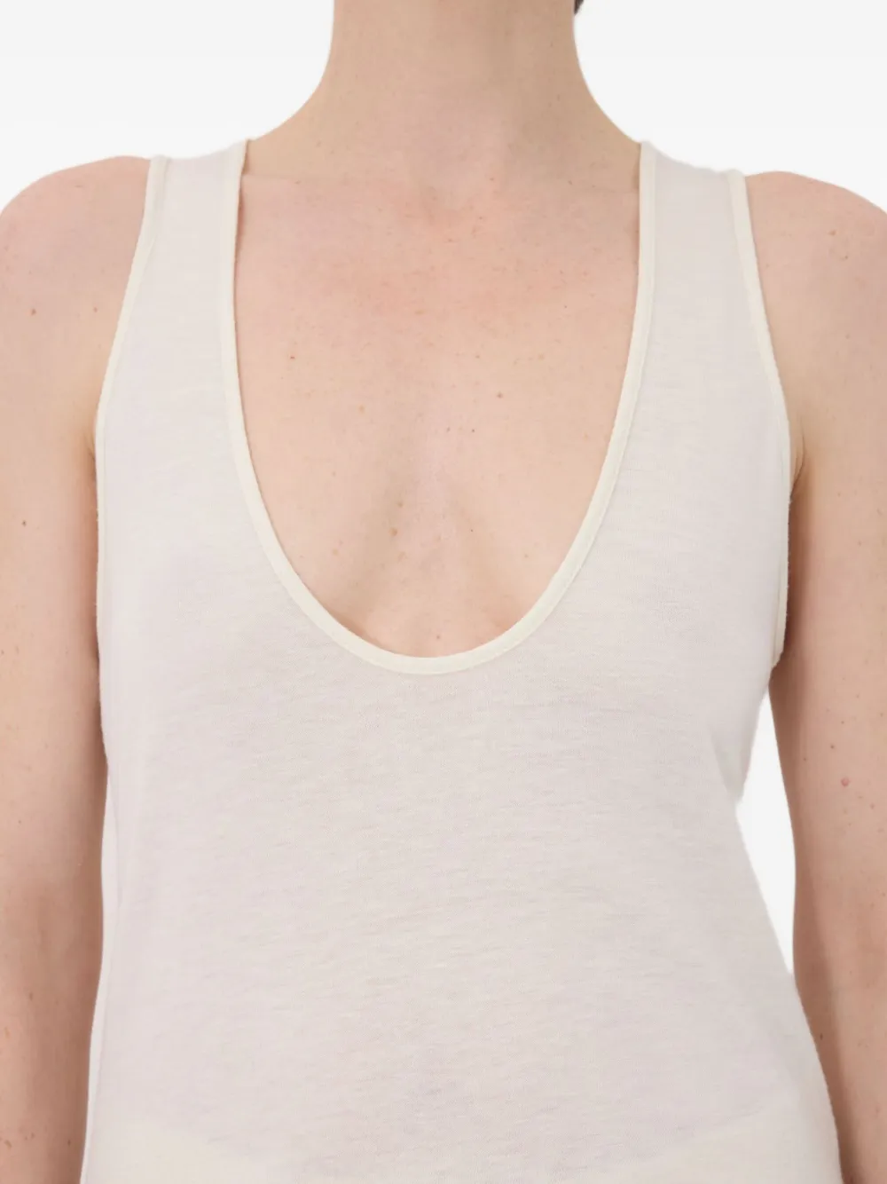 LouLou de Saison scoop-neckline tank top Wit