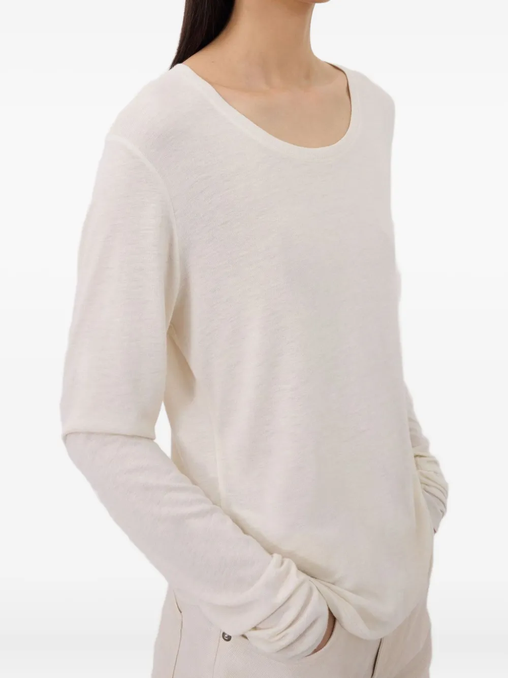 LouLou de Saison longsleeve top Wit