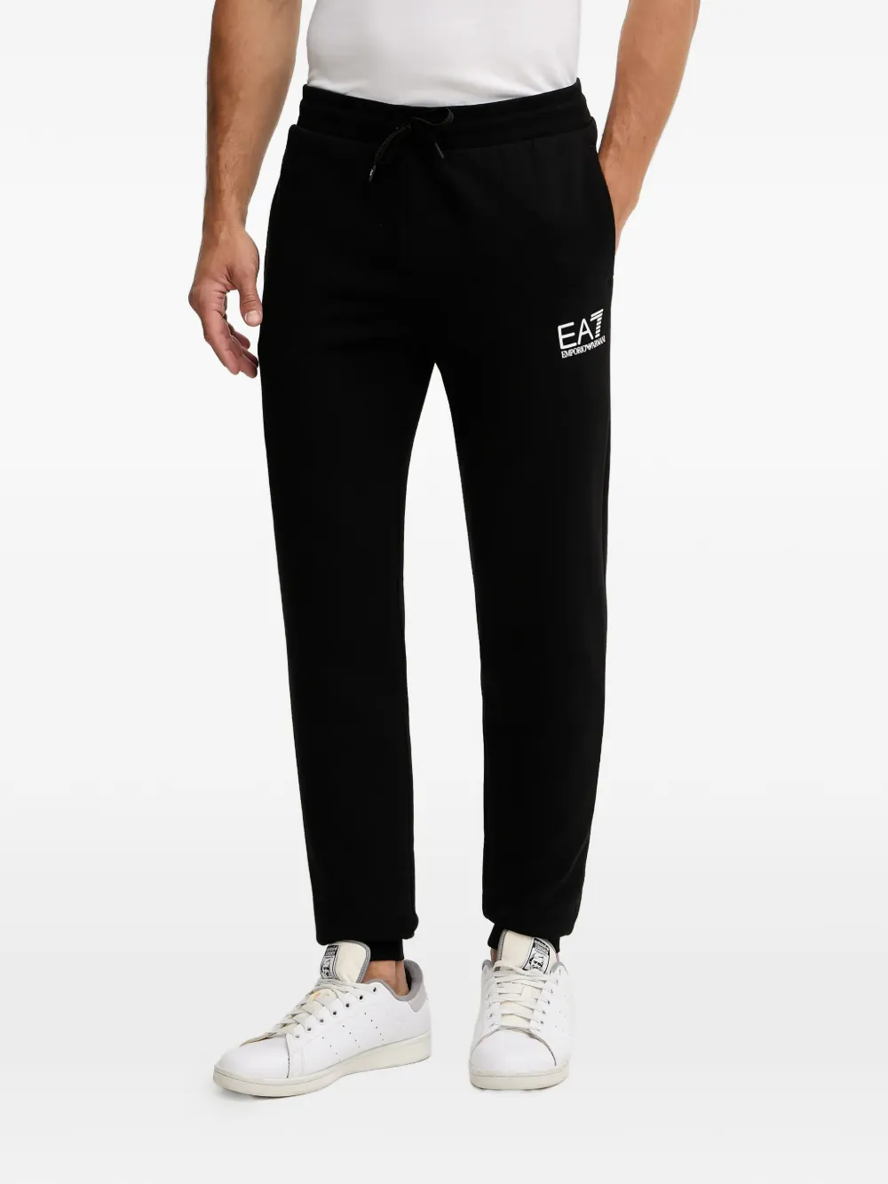 Ea7 Striped-detail Tracksuit In Black