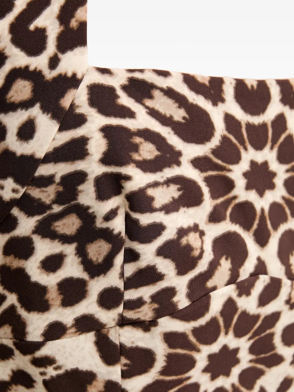 DKNY Midi-jurk met dierenprint en gekruiste bandjes Beige