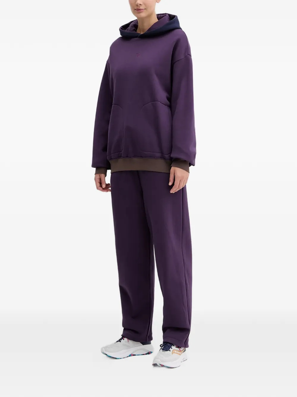 Ea7 Emporio Armani logo-detail track pants - Paars