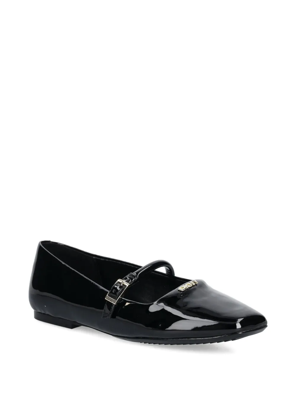 DKNY buckle-strap ballet flats Zwart