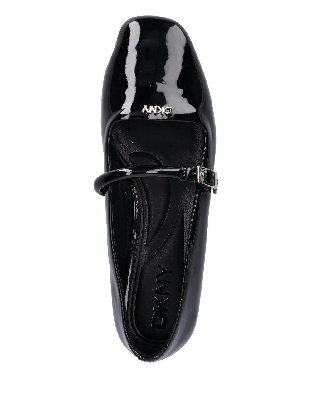 DKNY buckle-strap ballet flats Zwart