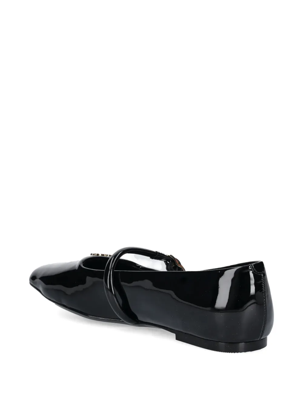 DKNY buckle-strap ballet flats Zwart