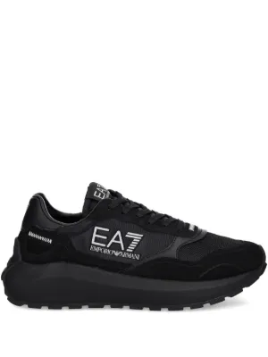 Ea7 Emporio Armani logo-detail lace-up Sneakers | Black | FARFETCH AO