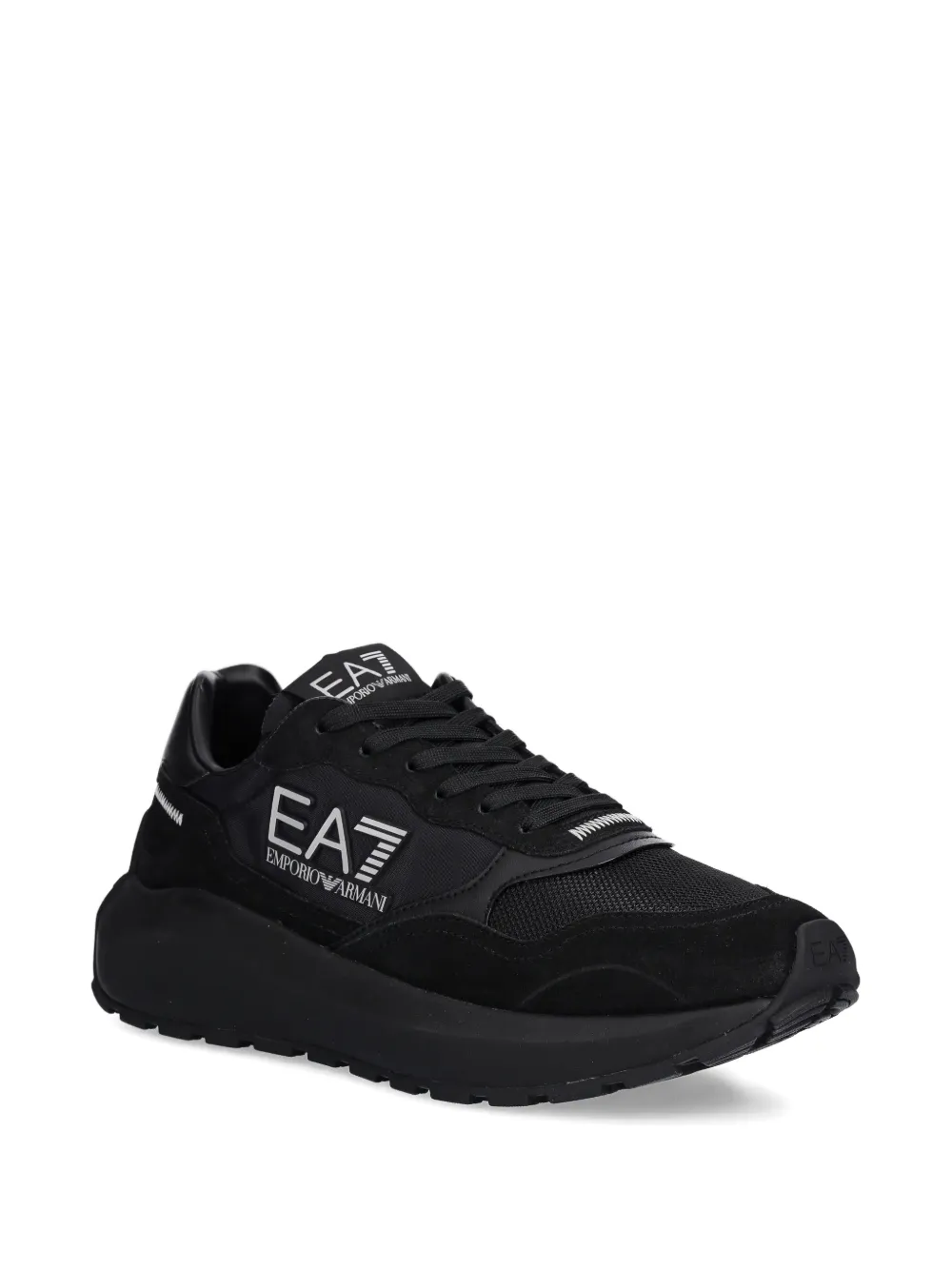 Ea7 Emporio Armani Sneakers met logo Zwart