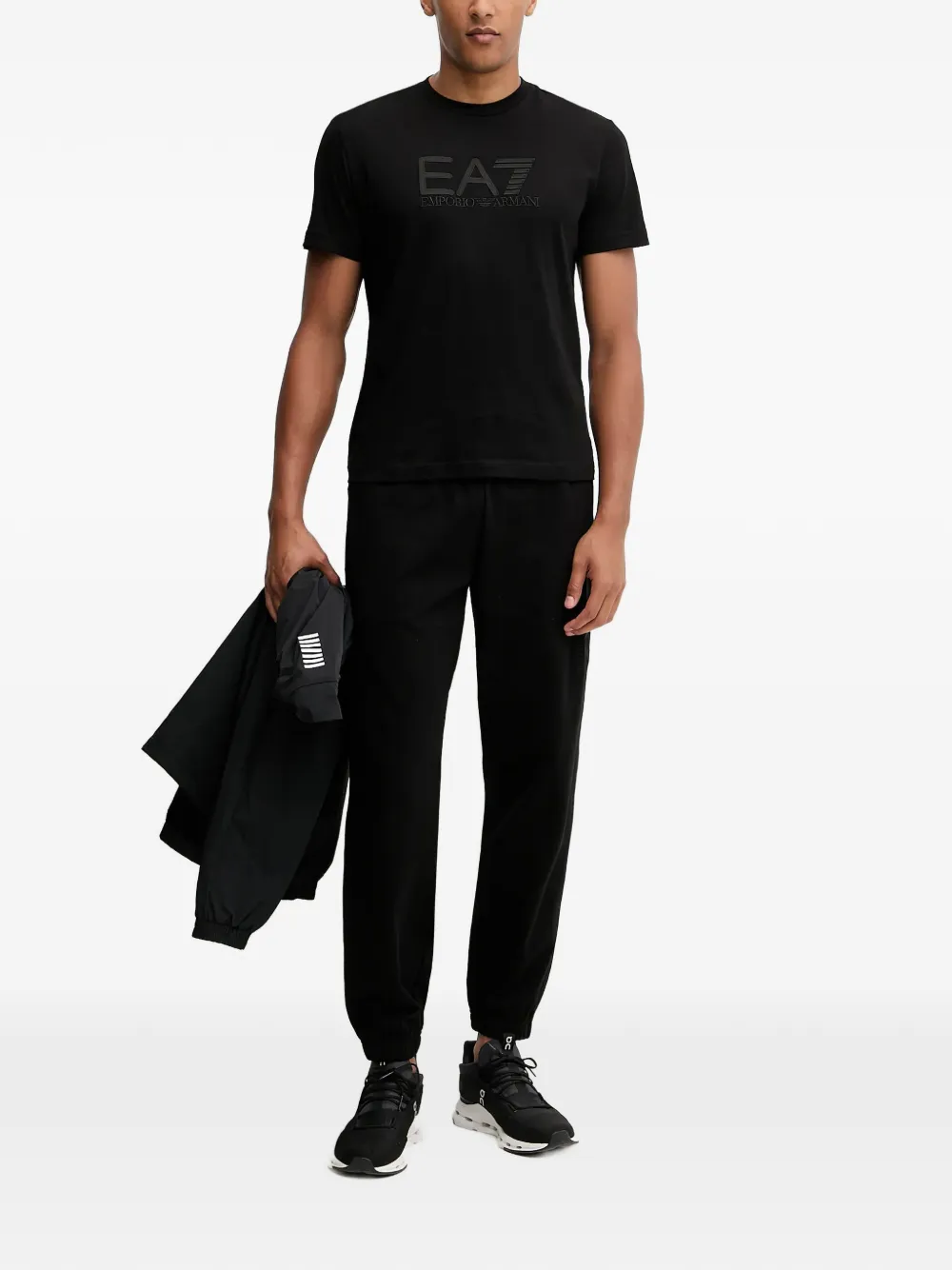 Ea7 Logo-print Jacket In Black