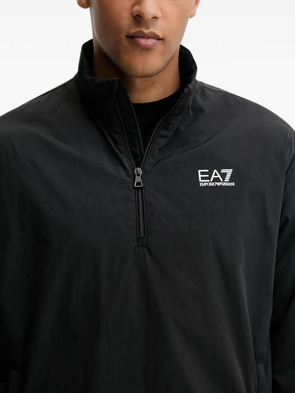 Ea7 Logo-print Jacket In Black