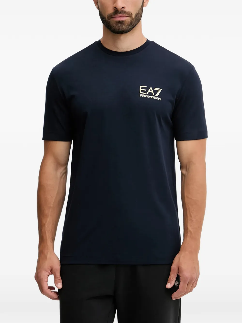 Ea7 Emporio Armani logo-detail short-sleeve T-shirt - Blu