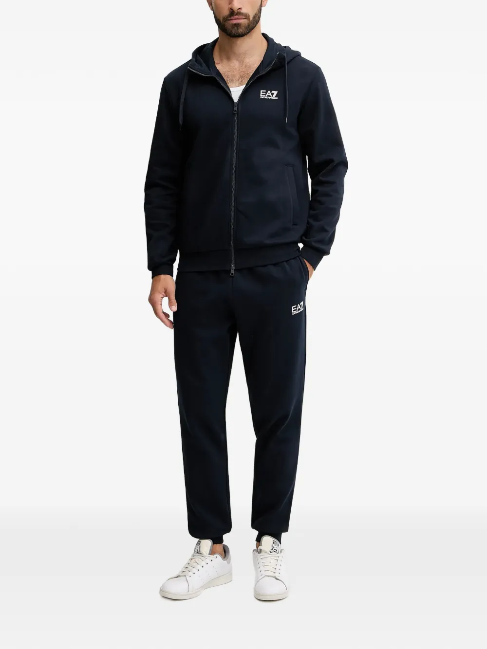 Ea7 Emporio Armani Hoodie met logoprint Blauw