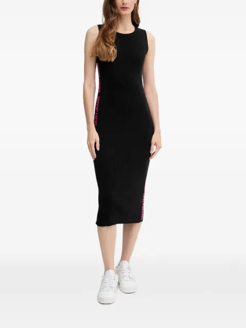 DKNY 罗纹文字细节中长连衣裙