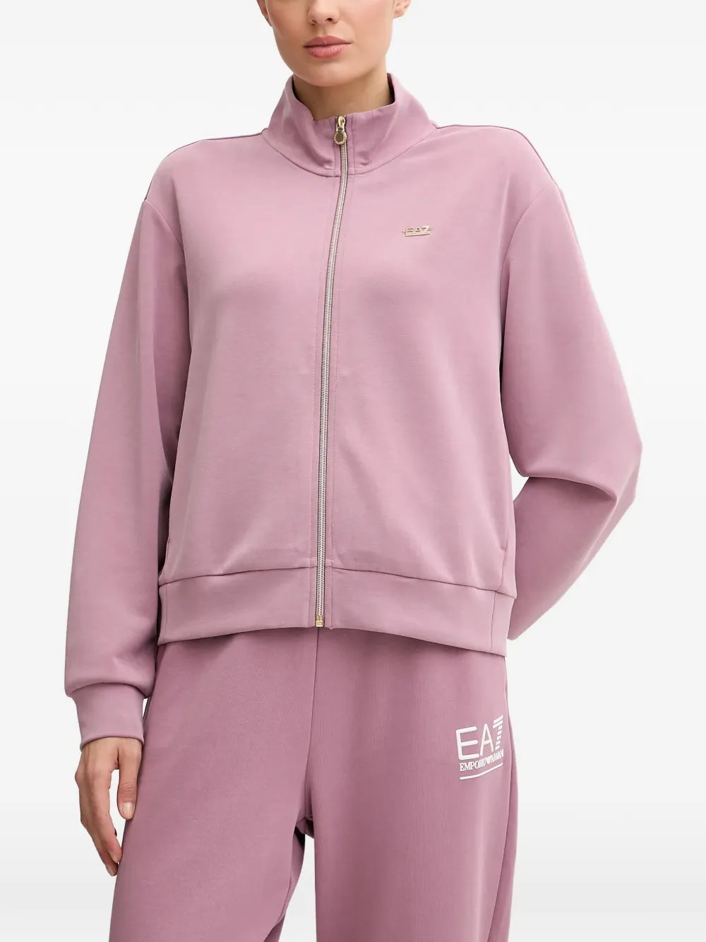 Ea7 Emporio Armani zip-up sweatshirt - Rosa
