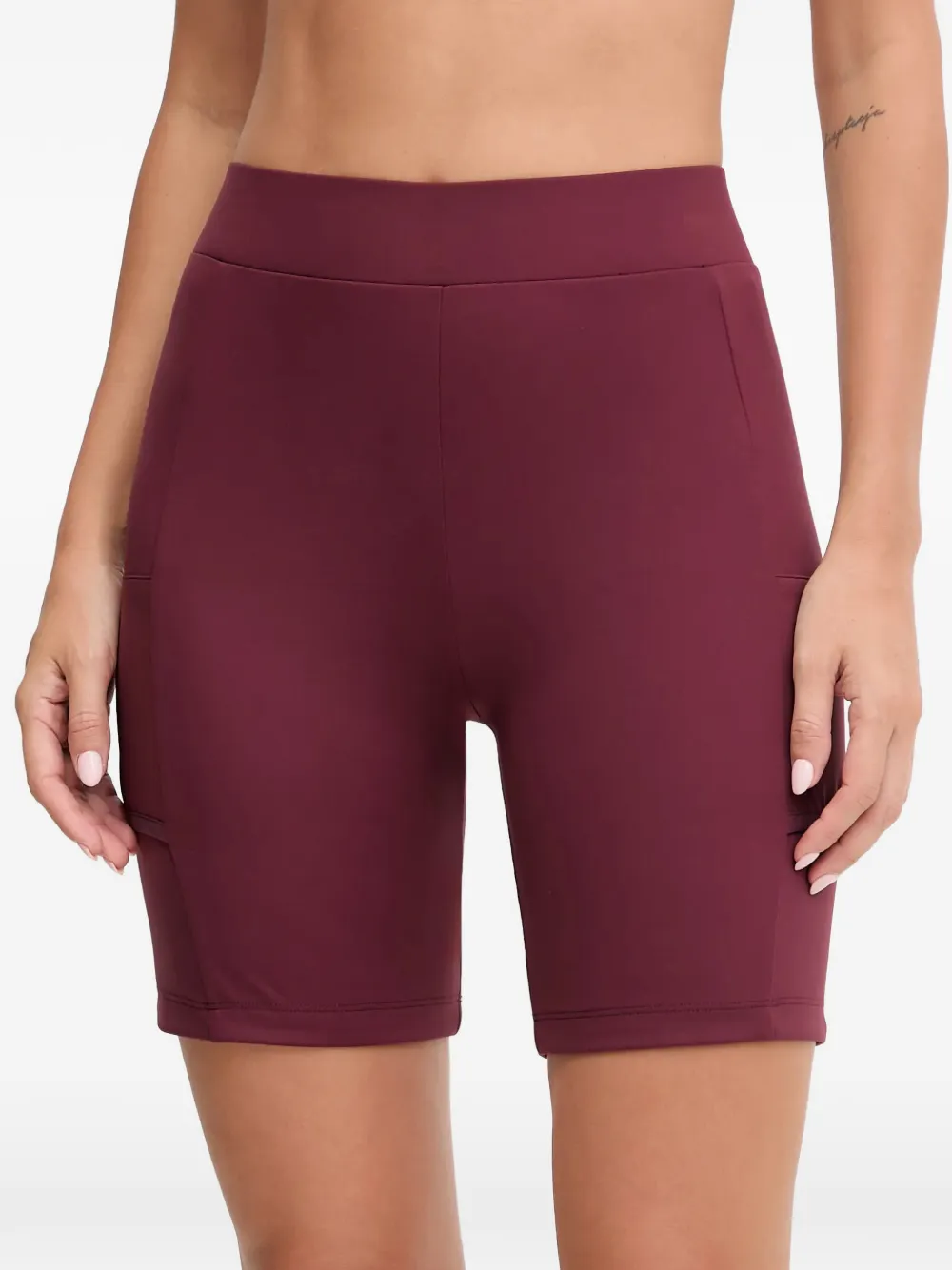 Ea7 Half-zip Shorts Set In Pink