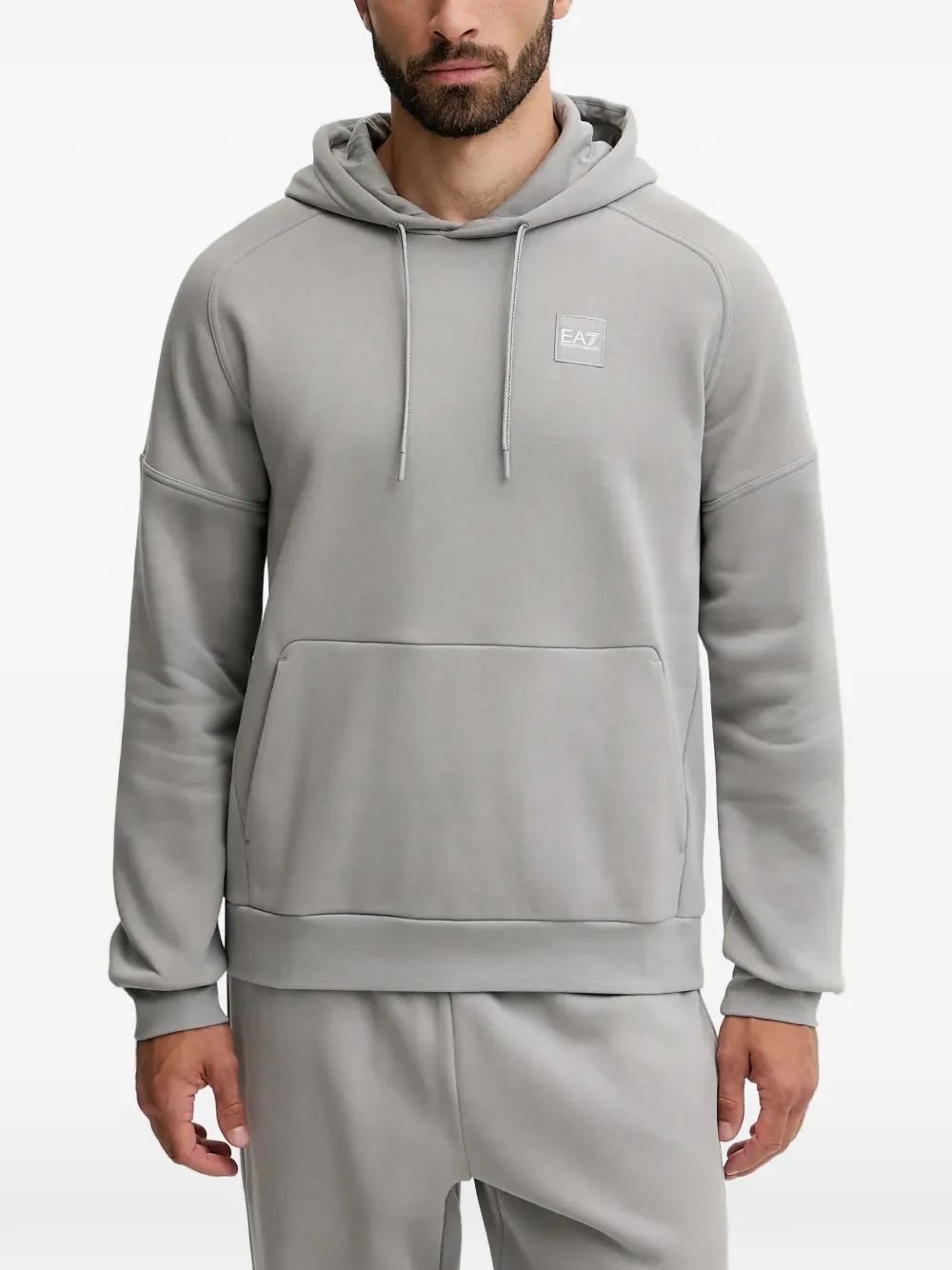 Ea7 Emporio Armani logo-print drawstring tracksuit - Grey