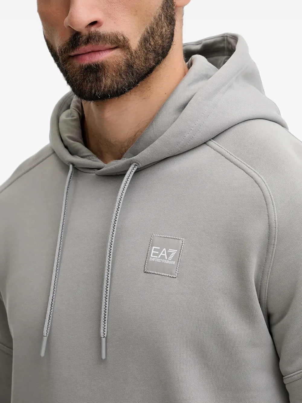 Ea7 Emporio Armani logo-print drawstring tracksuit Grijs