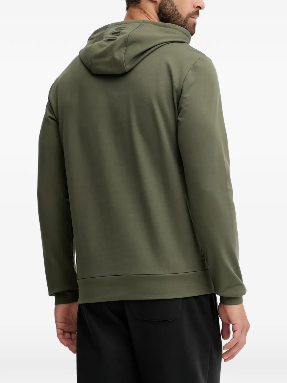 Ea7 Logo-detail Hoodie In Green