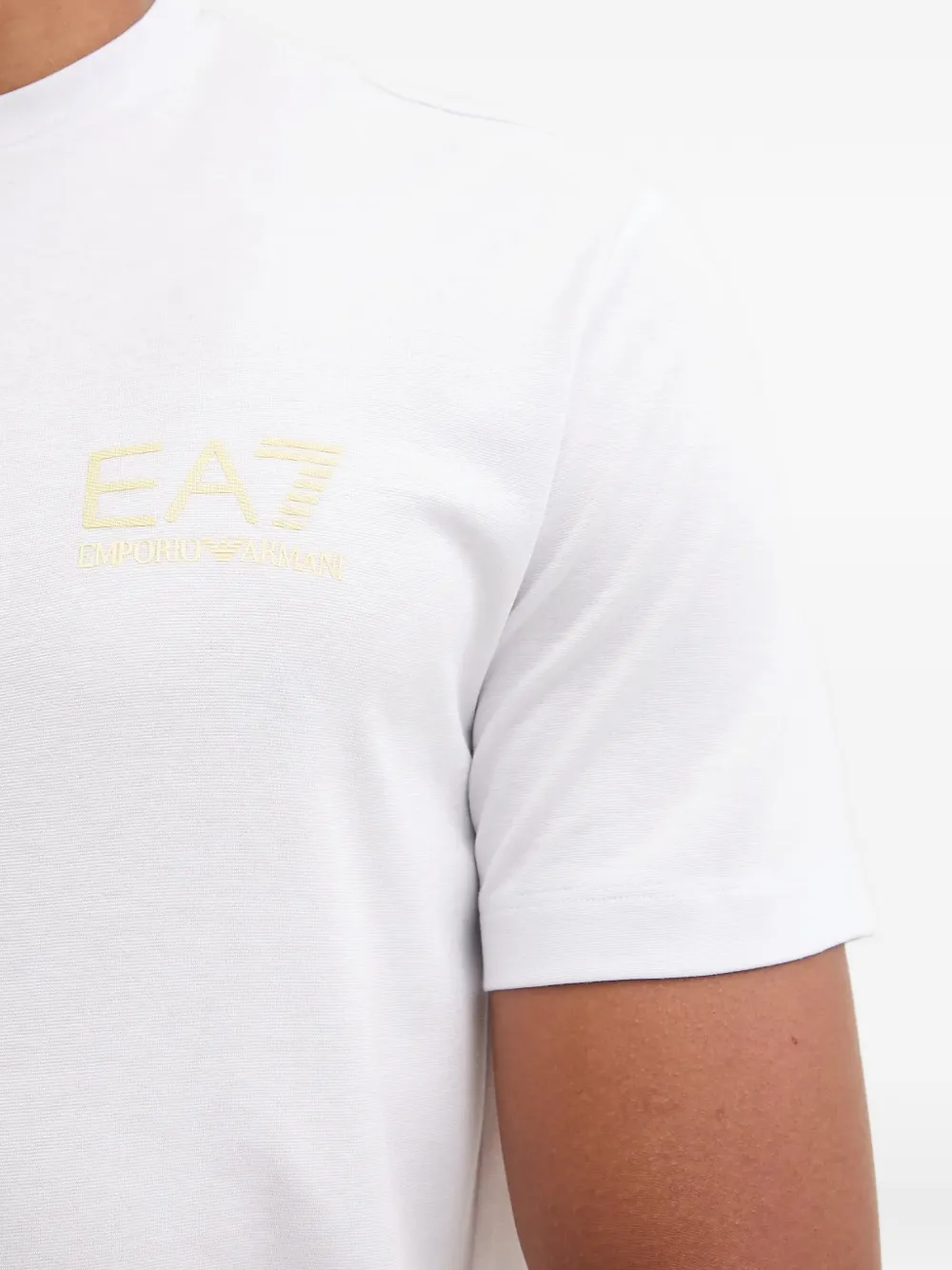 Ea7 Logo-detail T-shirt In White