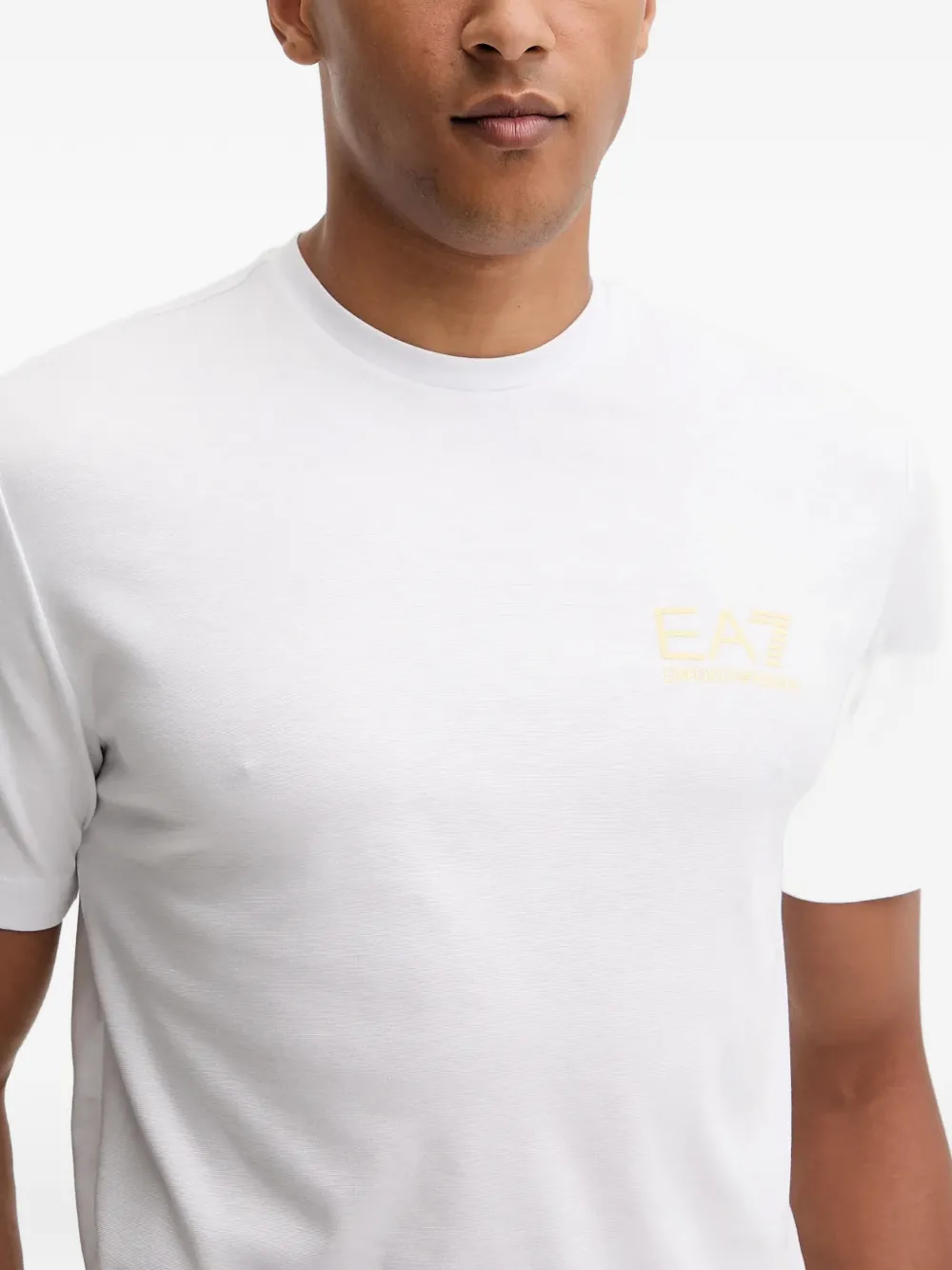 Ea7 Logo-detail T-shirt In White