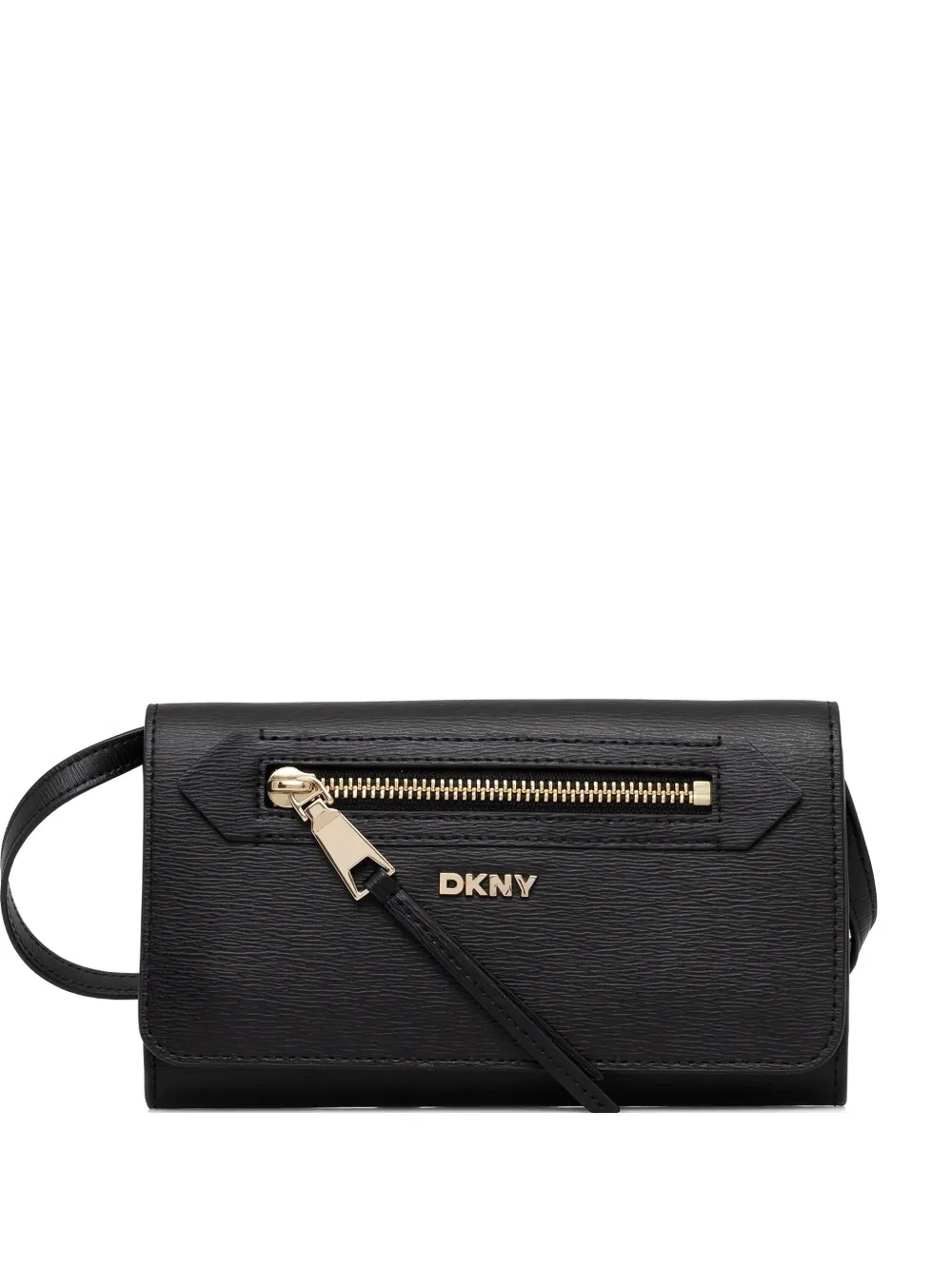 Dkny Zip-pocket Cross Body Bag In Black
