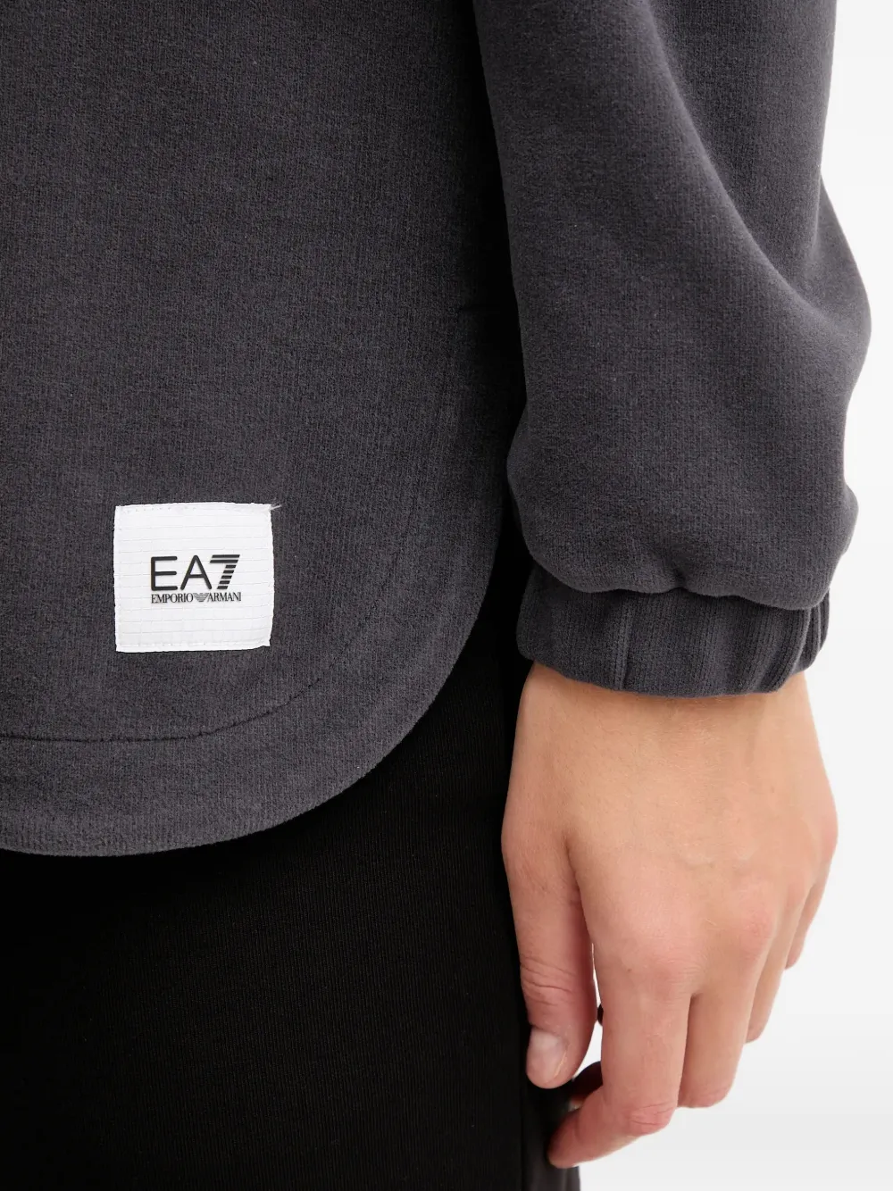 Ea7 Emporio Armani half-zip hoodie Grijs