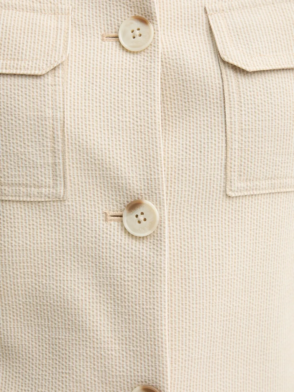 Dkny Flap-pocket Button Shirt Jacket In Neutral