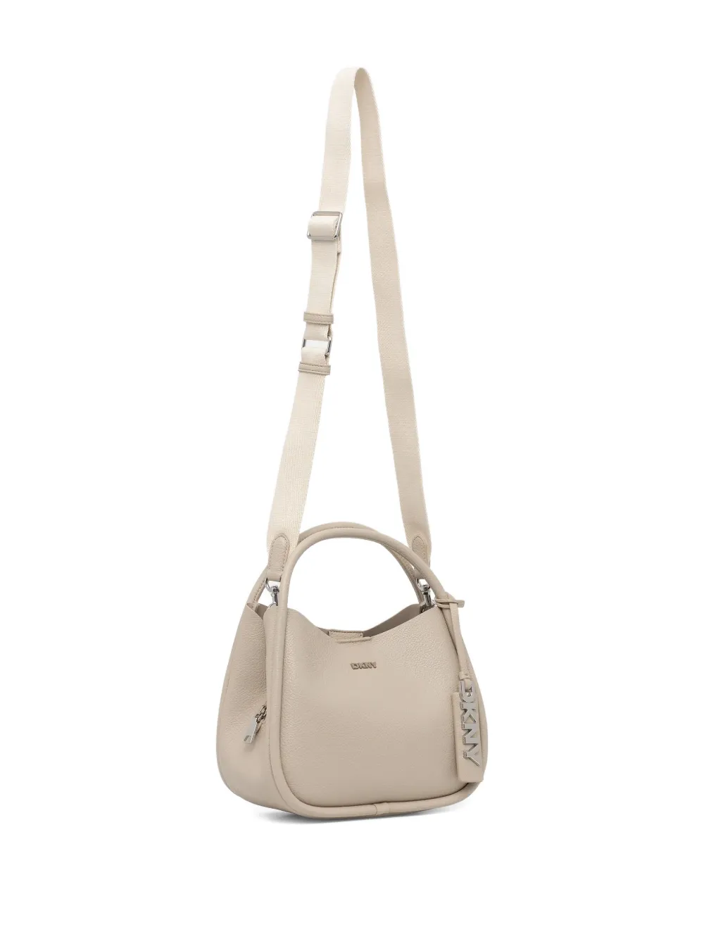 Dkny Logo-plaque Cross Body Bag In Neutral