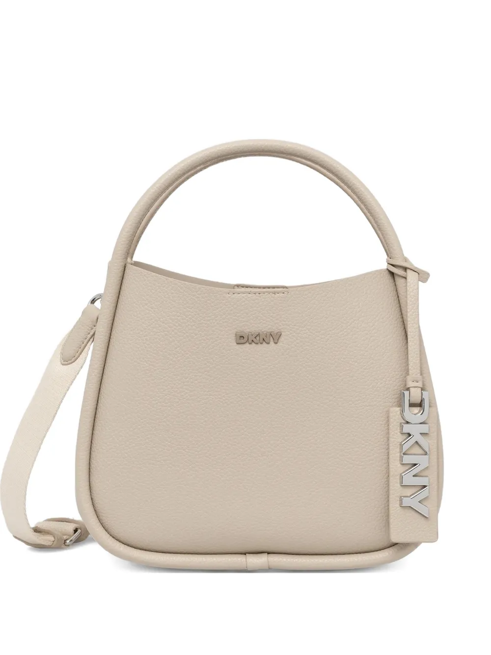 Dkny Logo-plaque Cross Body Bag In Neutral
