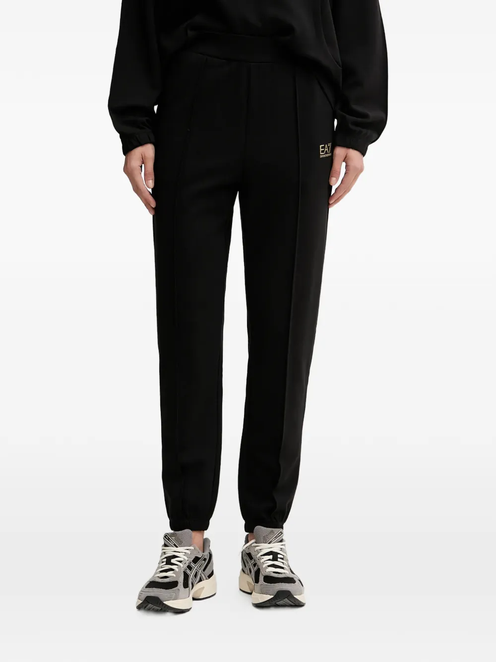 Ea7 Funnel-neck Logo-detail Tracksuit In Black