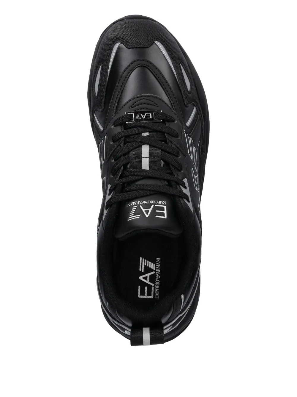 Ea7 Logo-detail Sneakers In Black