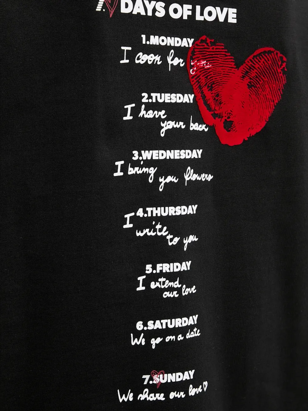 Ea7 Heart-detail T-shirt In Black