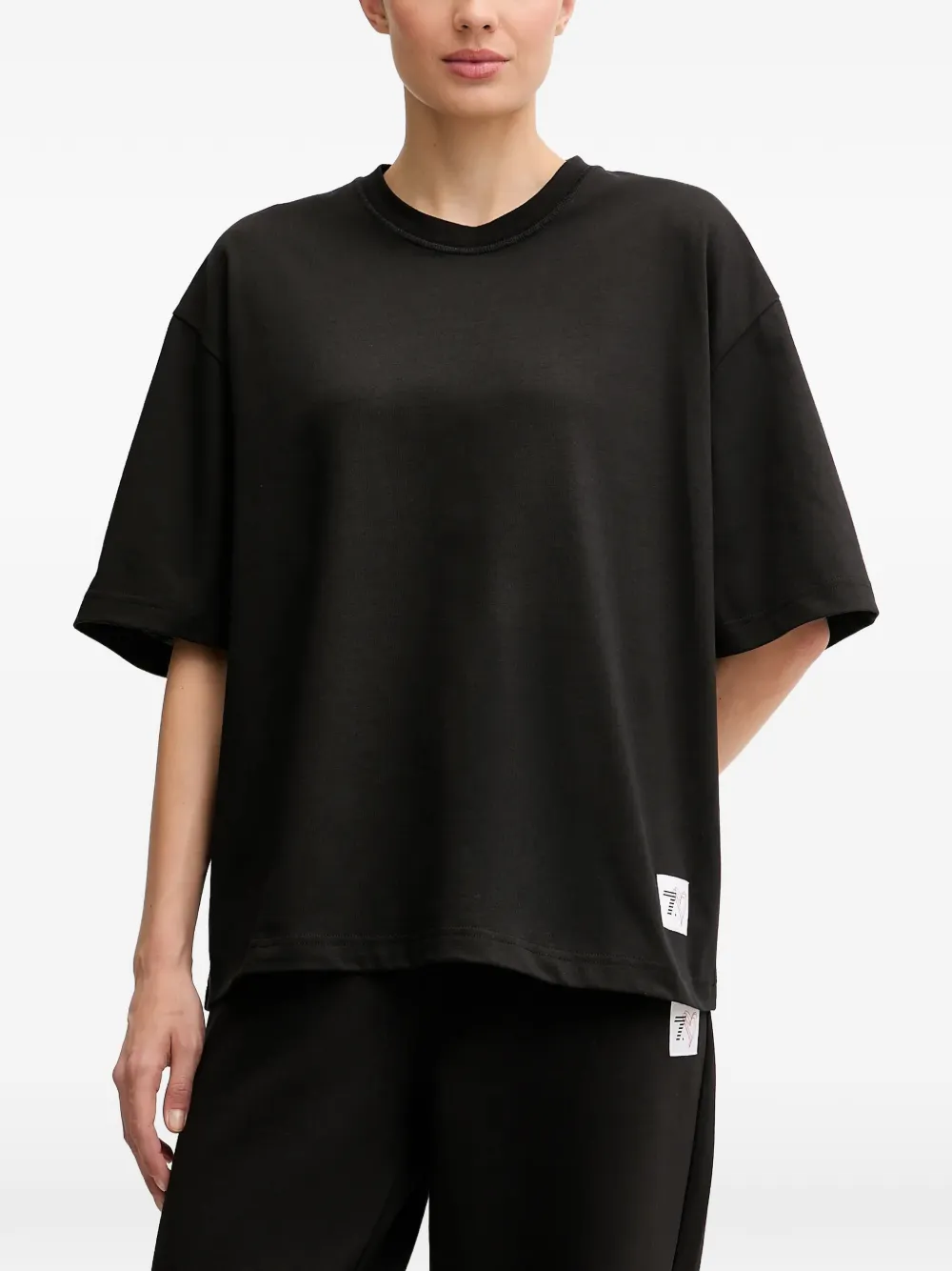 Ea7 Emporio Armani heart-detail T-shirt - Nero