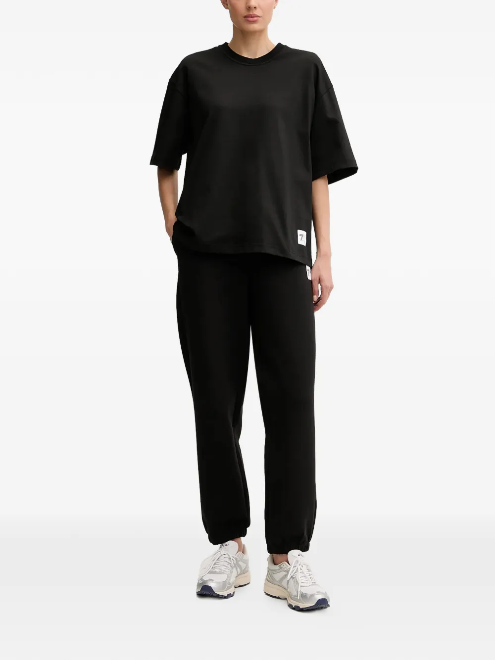 Ea7 Heart-detail T-shirt In Black