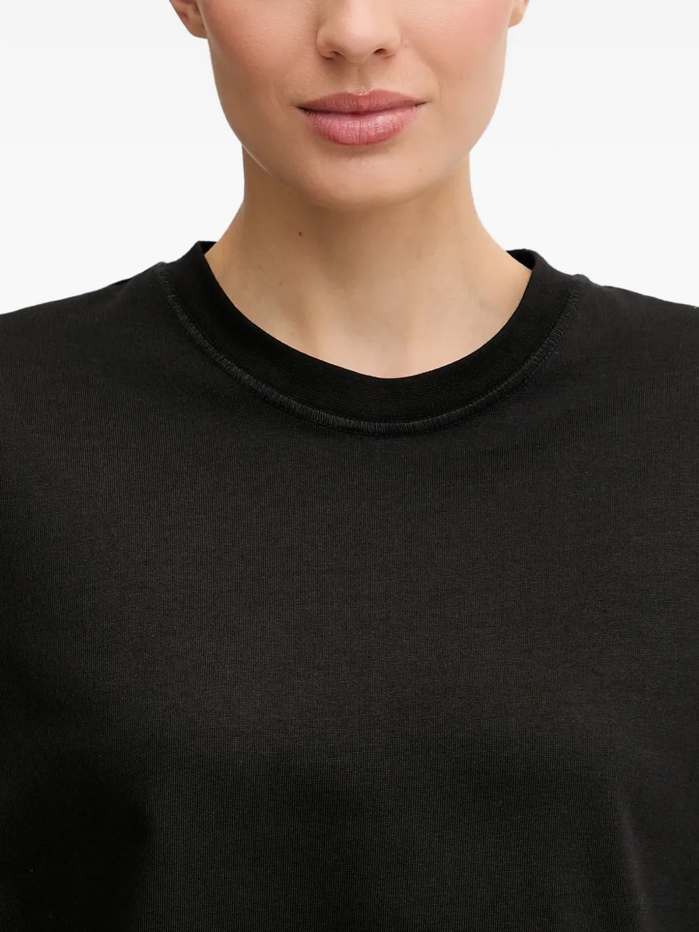 Ea7 Heart-detail T-shirt In Black