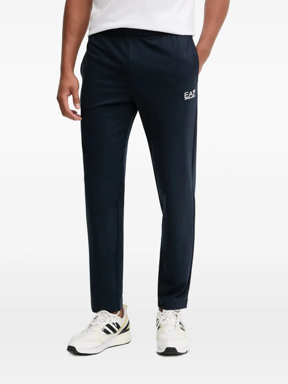 Ea7 Emporio Armani long-sleeve zip-up hoodie Blauw