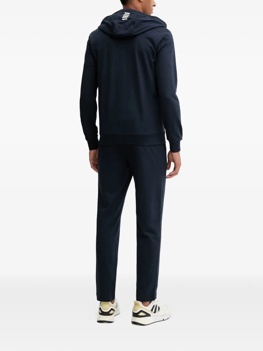 Ea7 Emporio Armani long-sleeve zip-up hoodie Blauw