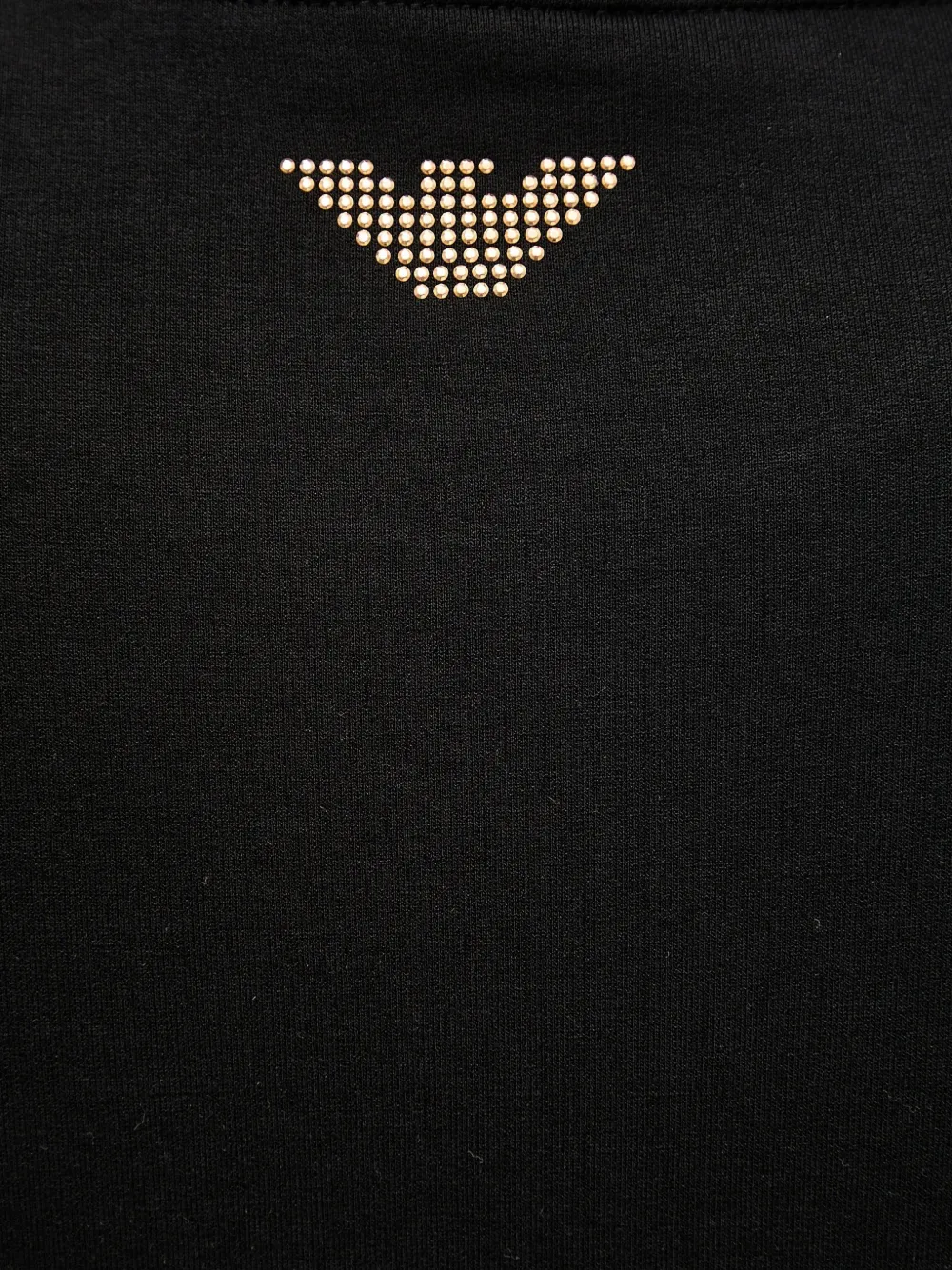 Ea7 Crew-neck Long-sleeve Logo Dress In Black