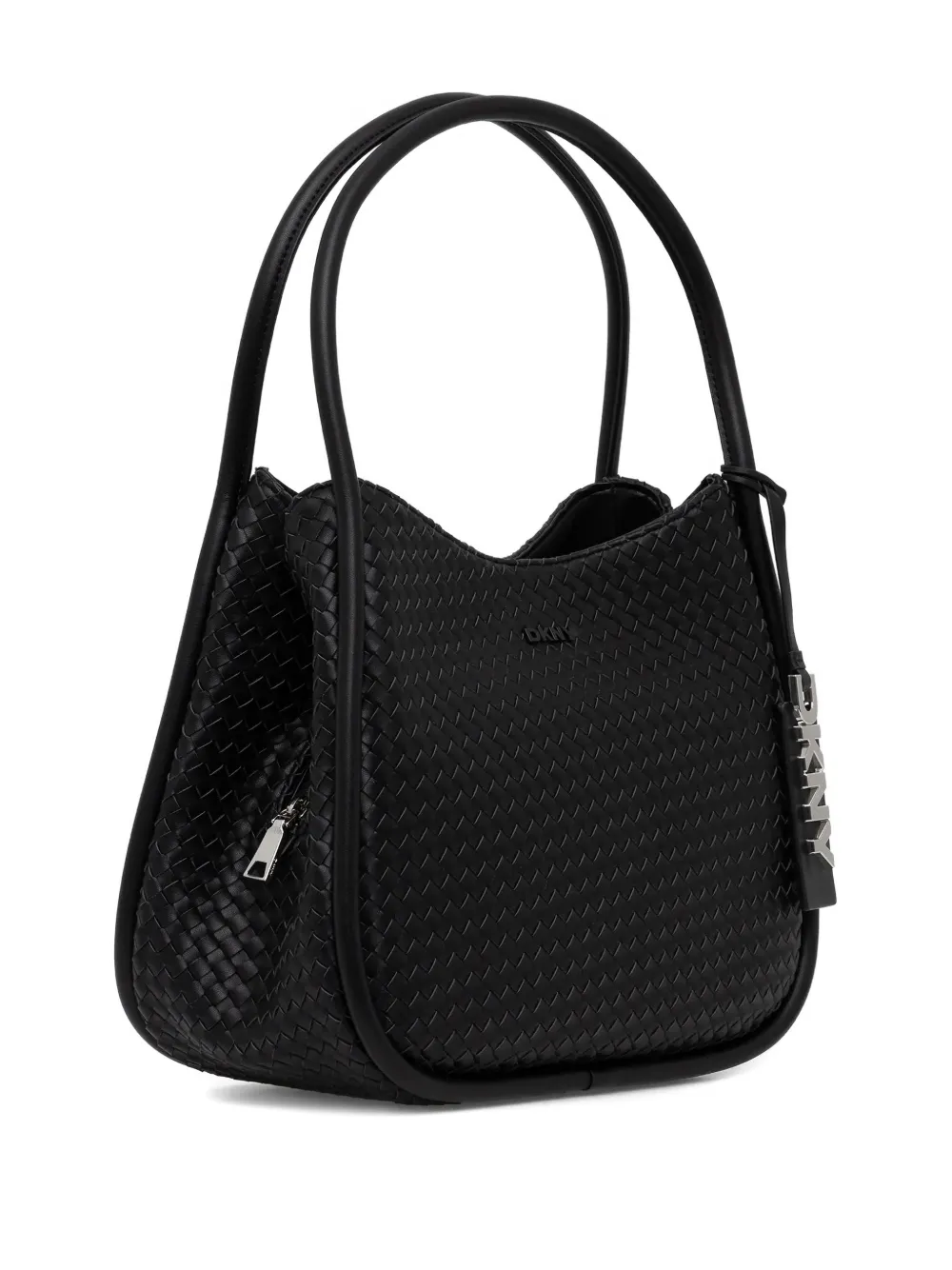 DKNY woven leather tote bag - Zwart