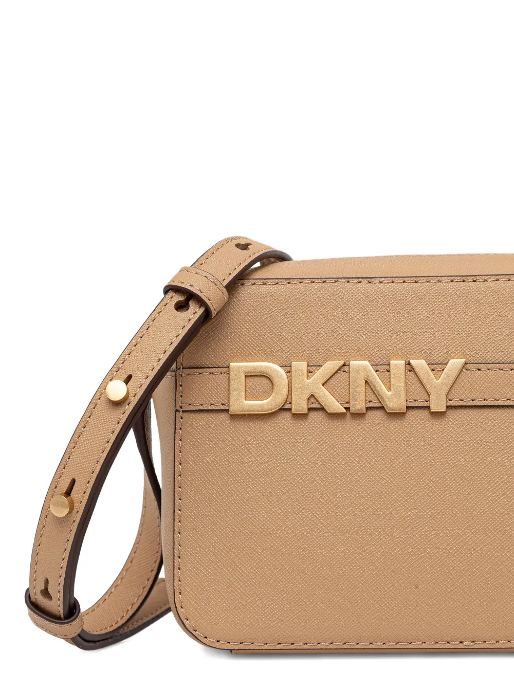 Dkny Logo-detail Cross Body Bag In Brown