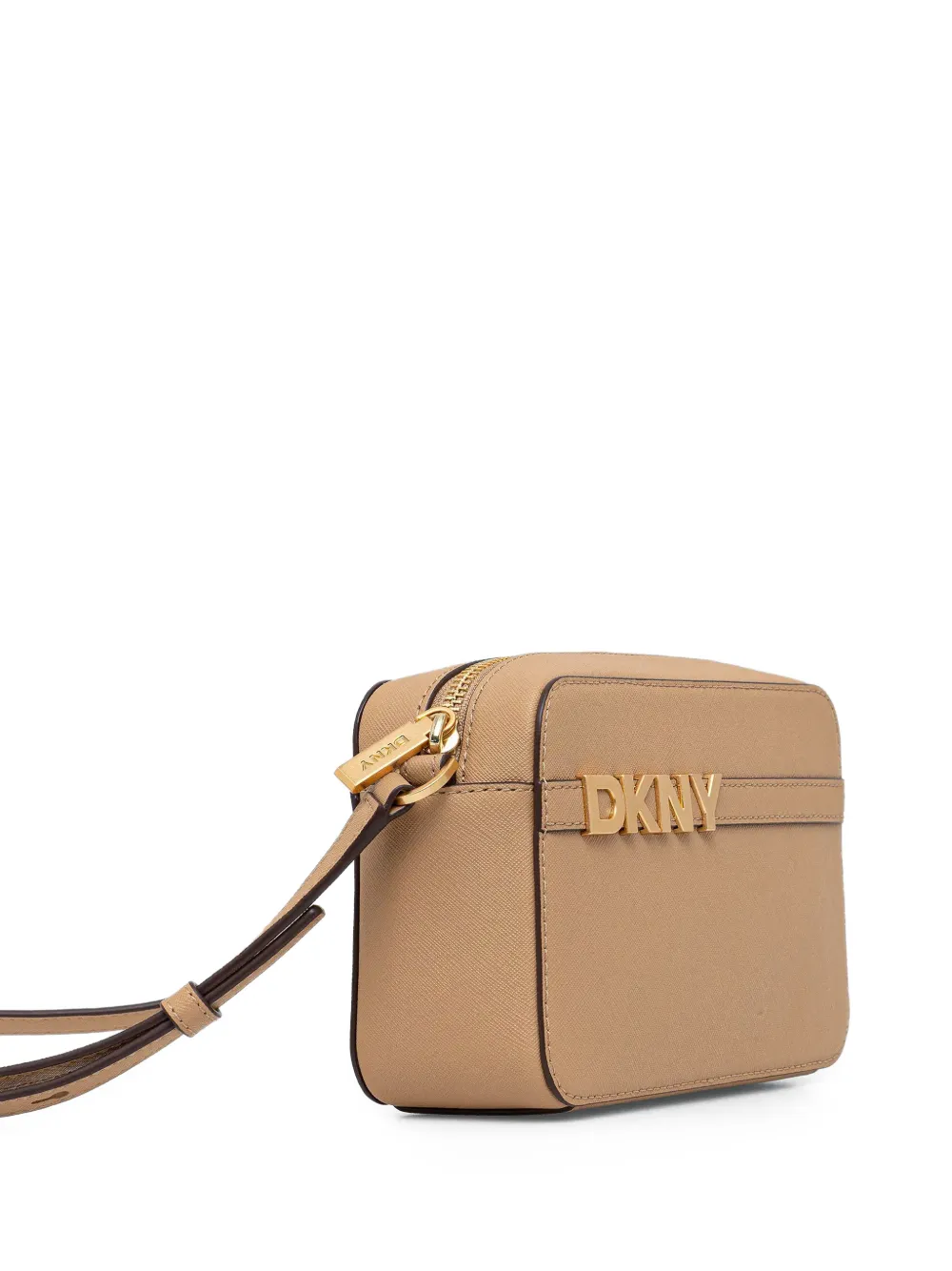 Dkny Logo-detail Cross Body Bag In Brown