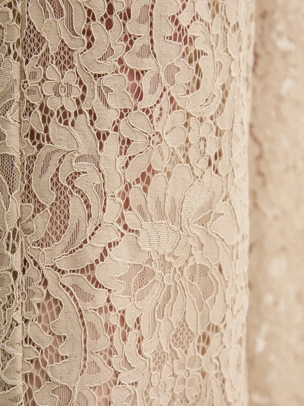 DKNY lace-detail trousers Beige