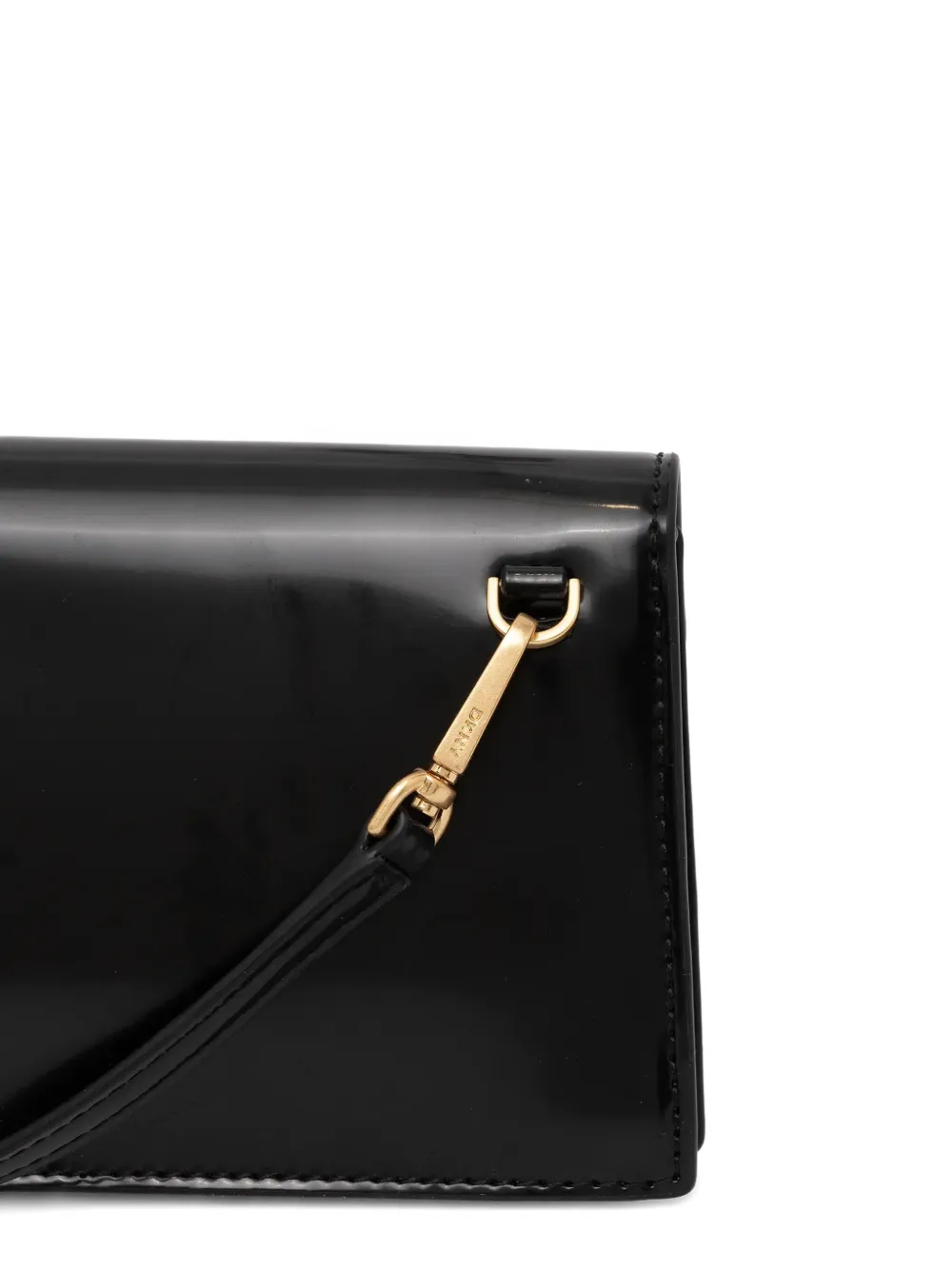 Dkny Logo-plaque Satchel Bag In Black