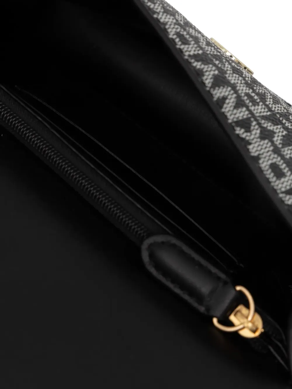 Dkny Logo-plaque Satchel Bag In Black