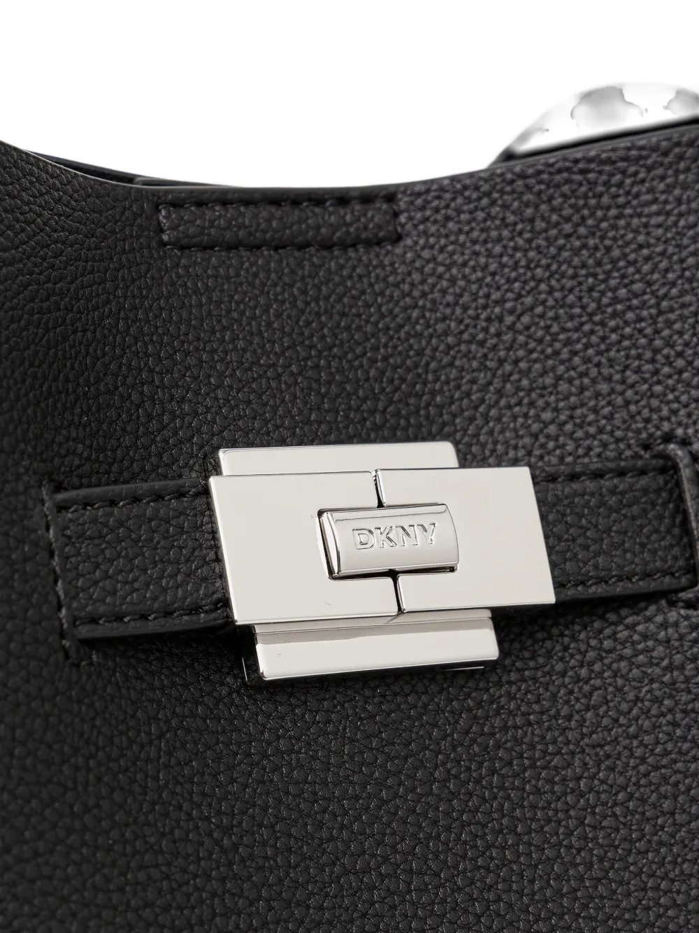 Dkny Buckle-detail Tote Bag In Black